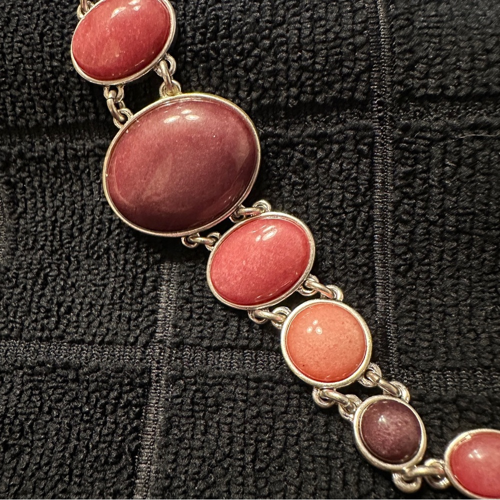 NWT: Lucky Brand Pink & Mauve Bracelet in Silver